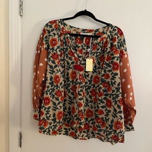 Long sleeve floral top